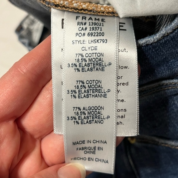 Frame Le High Skinny Ankle Jeans in Clyde - Picture 10 of 13